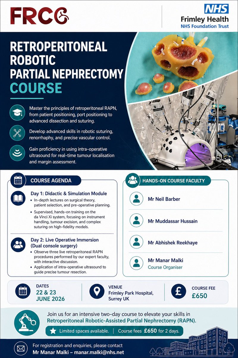 Retroperitoneal Robotic Partial Nephrectomy (RAPN) Course