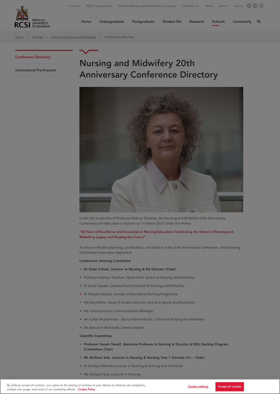 RCSI Bahrain Nursing & Midwifery 20th Anniversary Conference 2027