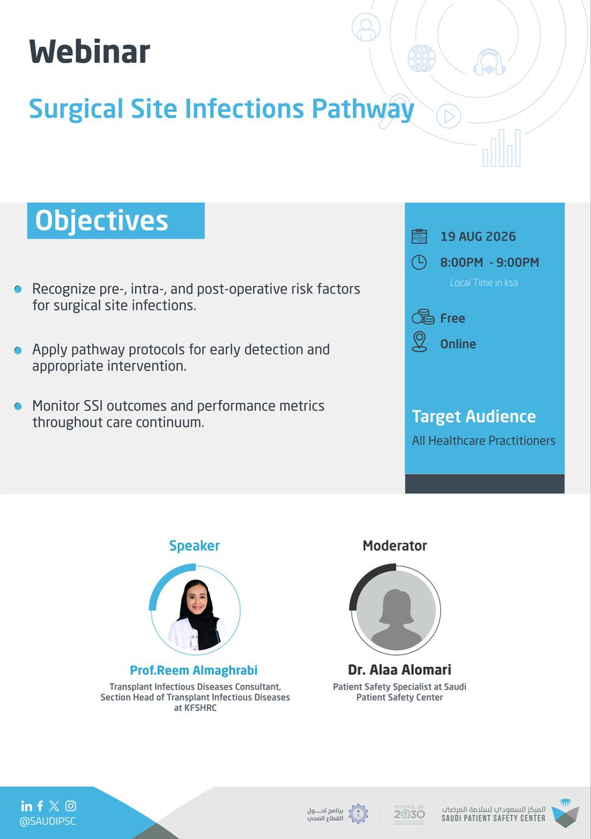 Webinar: Surgical Site Infections Pathway