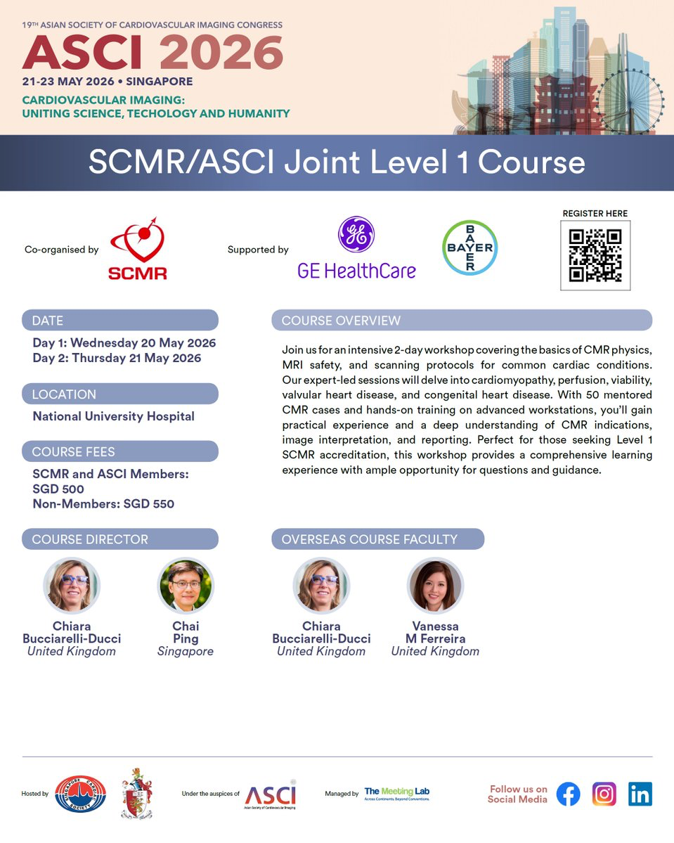 SCMR/ASCI Joint Level 1 Course (Singapore, May 2026)