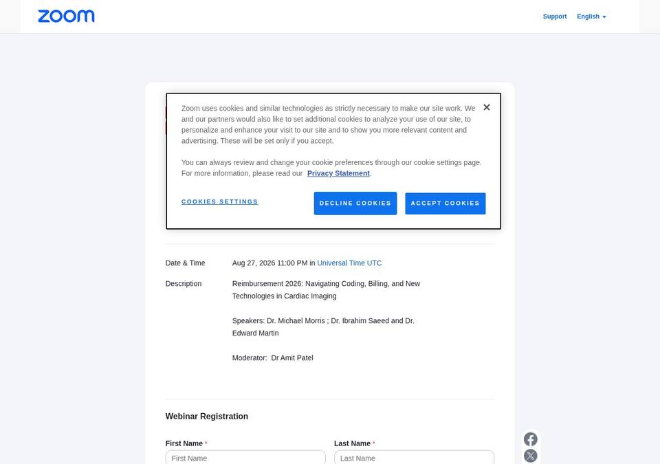 SCMR Webinar: Reimbursement 2026 — Coding, Billing & New Technologies in Cardiac Imaging
