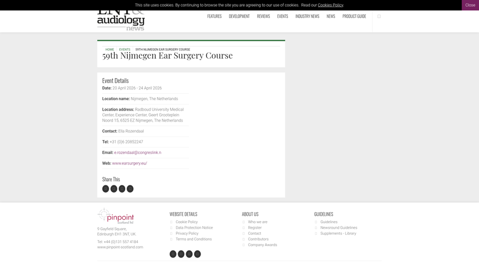 59th Nijmegen Ear Surgery Course