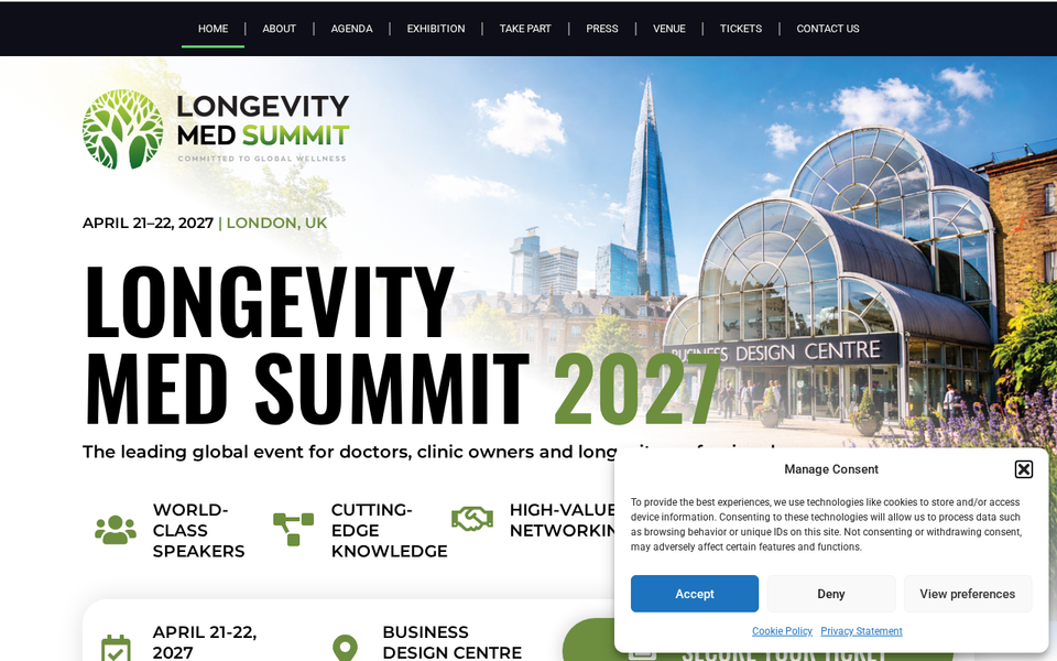 Longevity Med Summit 2027 — 5th Edition