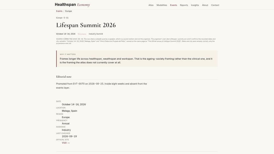 Lifespan Summit 2026