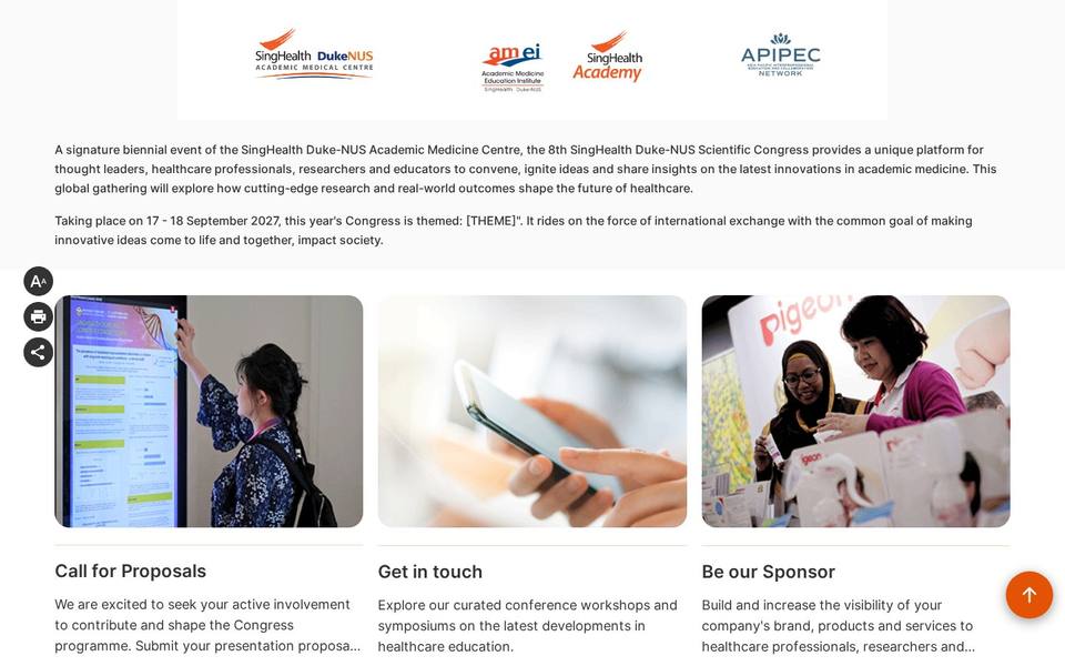 SingHealth Duke-NUS Scientific Congress 2027 (8th SDC, Singapore)