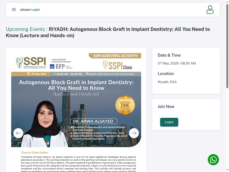 Autogenous Block Graft in Implant Dentistry: All You Need to Know (Lecture and Hands-on)