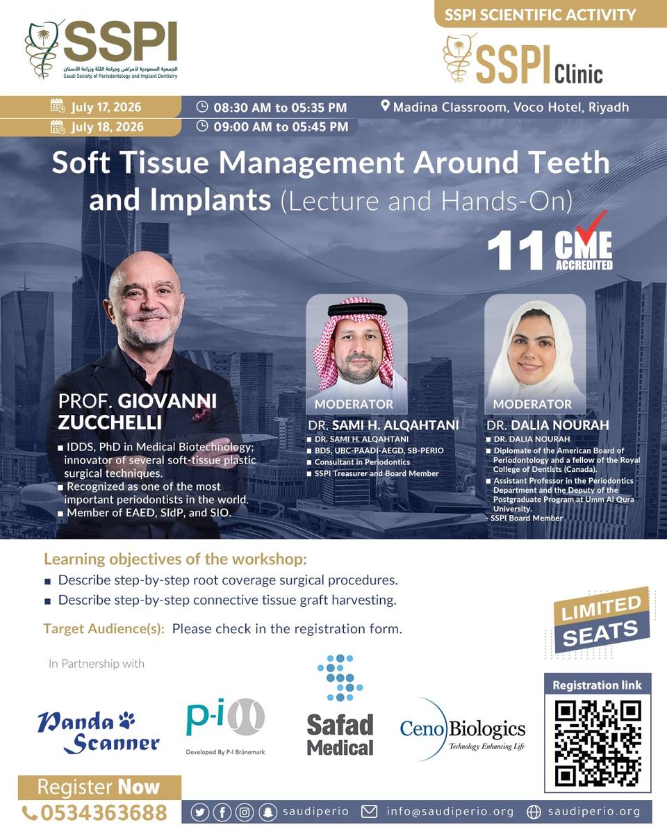 Soft Tissue Management Around Teeth and Implants (Lecture and Hands-On)