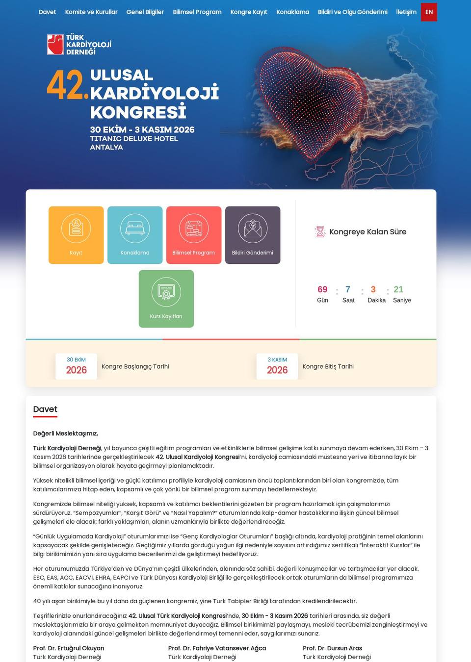 42nd National Cardiology Congress of Türkiye (42. Ulusal Kardiyoloji Kongresi) 2026