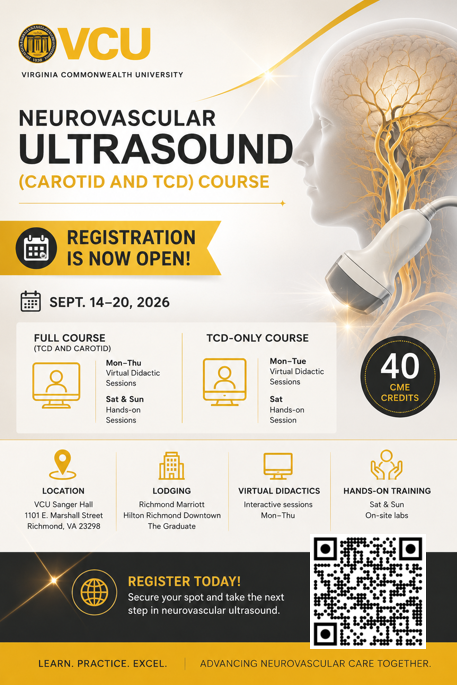 Neurovascular Ultrasound: Carotid and TCD Course 2026