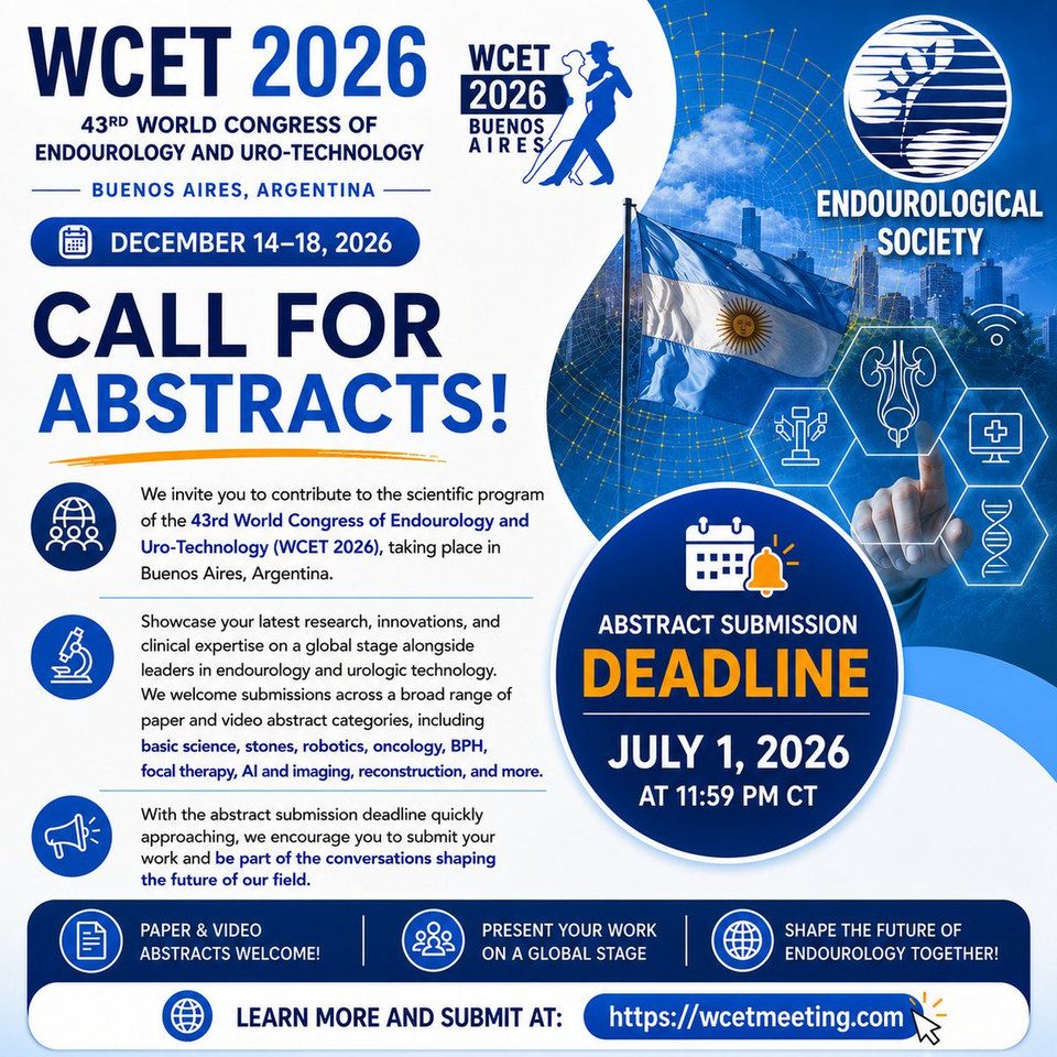 43rd World Congress of Endourology and Uro-Technology (WCET 2026)